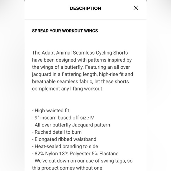 π¦ LIKE NEW GYMSHARK ADAPT ANIMAL SEAMLESS CYCLING SHORTS - SZ MEDIUM - Picture 9 of 9